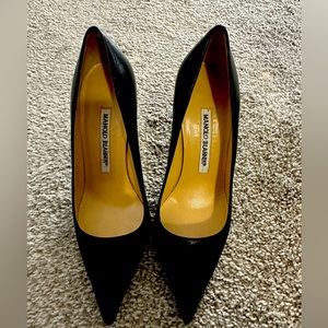 Black leather Manolo Blahnik pumps size 35